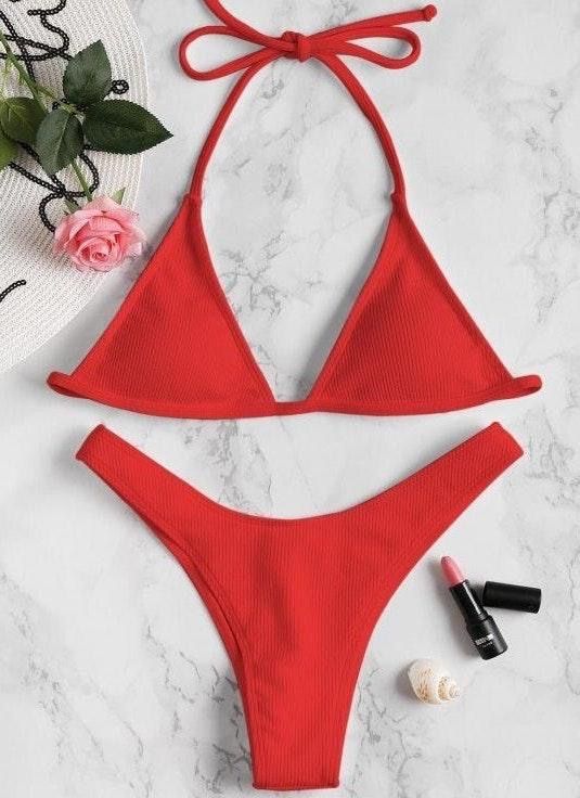 red bikini zaful