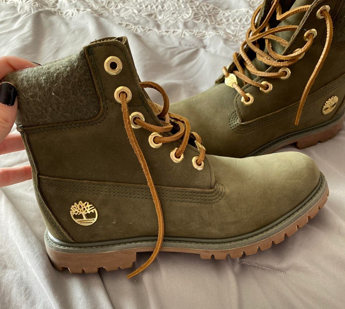 military green timberlands