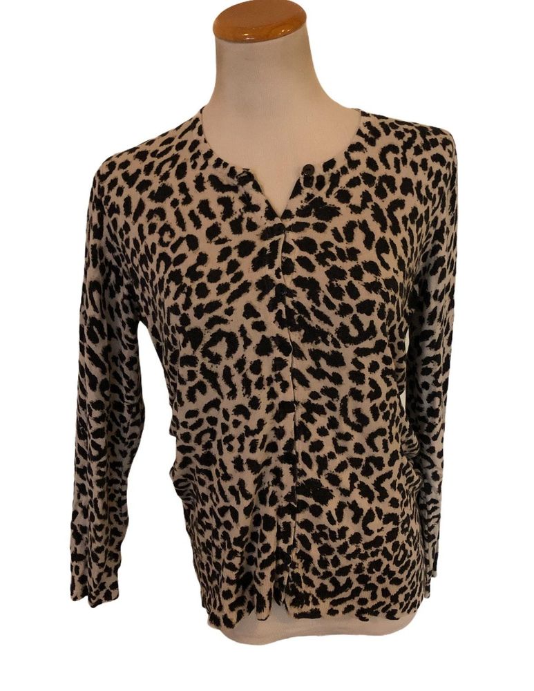 ann taylor leopard cardigan