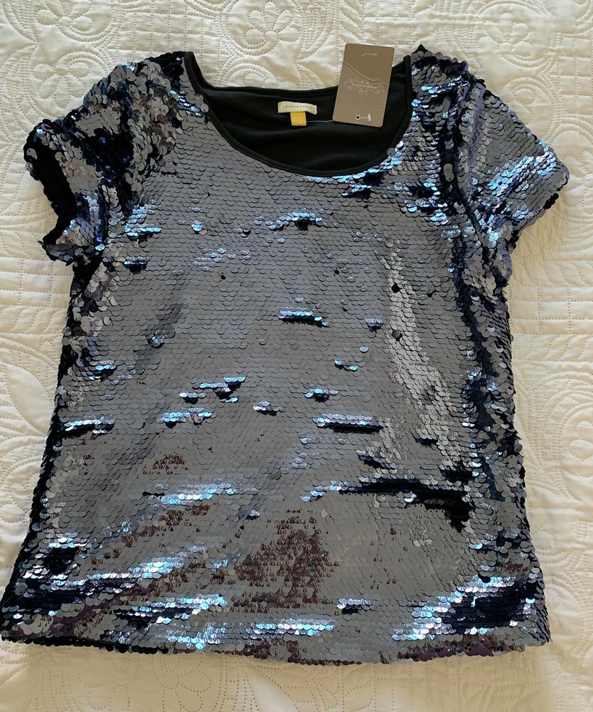 anthropologie sequin top