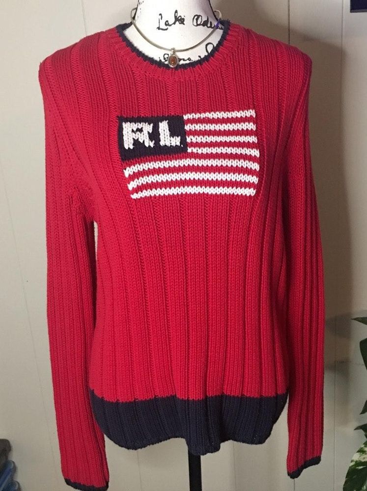 red and blue polo sweater
