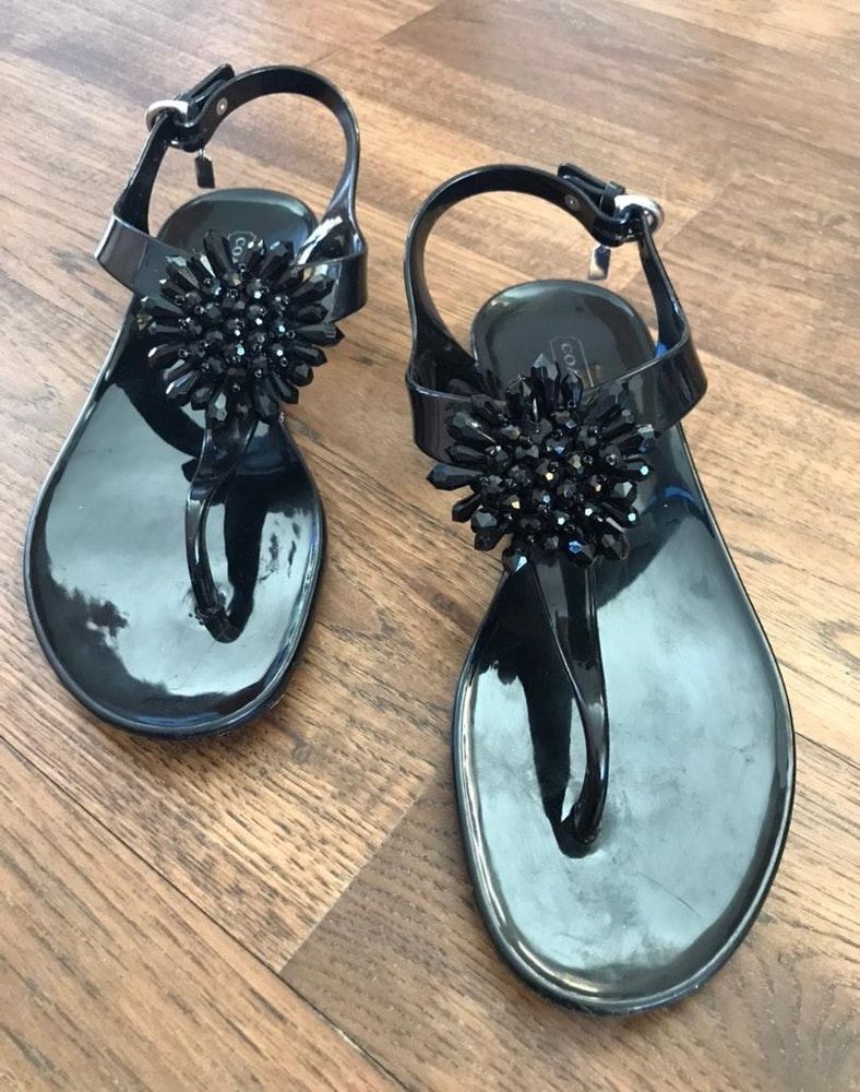 coach jelly flip flops