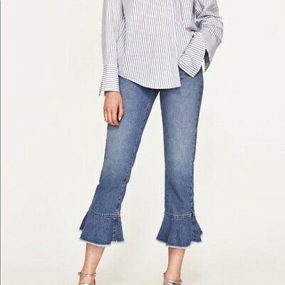 zara white flare jeans