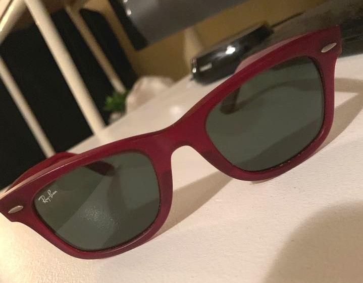 ray ban maroon sunglasses