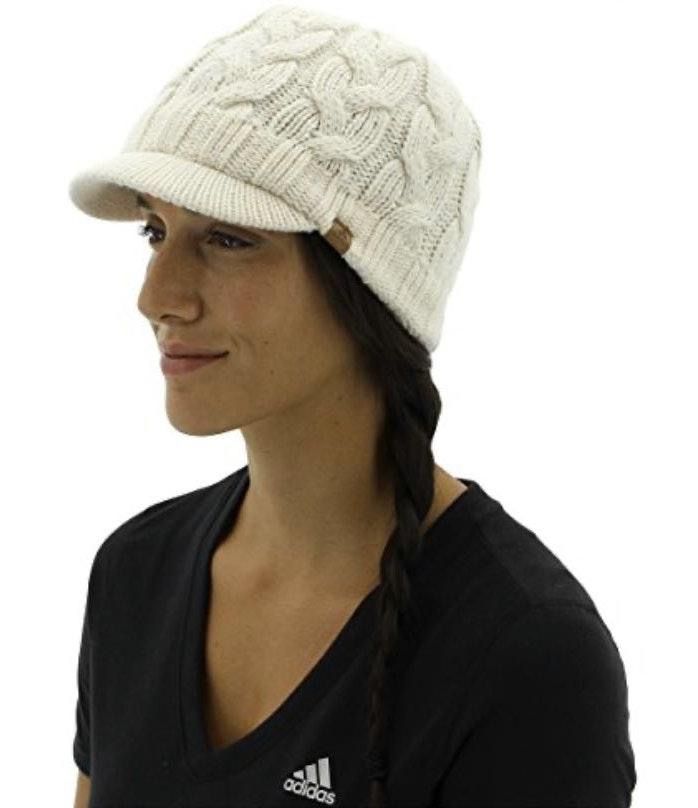 women's adidas crystal cable knit brimmer beanie