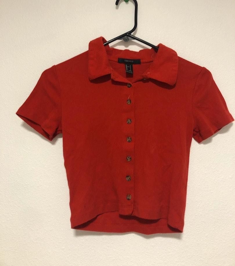 cropped polo shirt forever 21