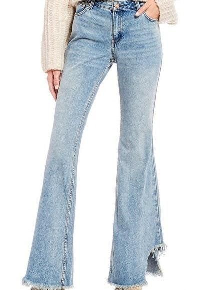 flare jeans raw hem