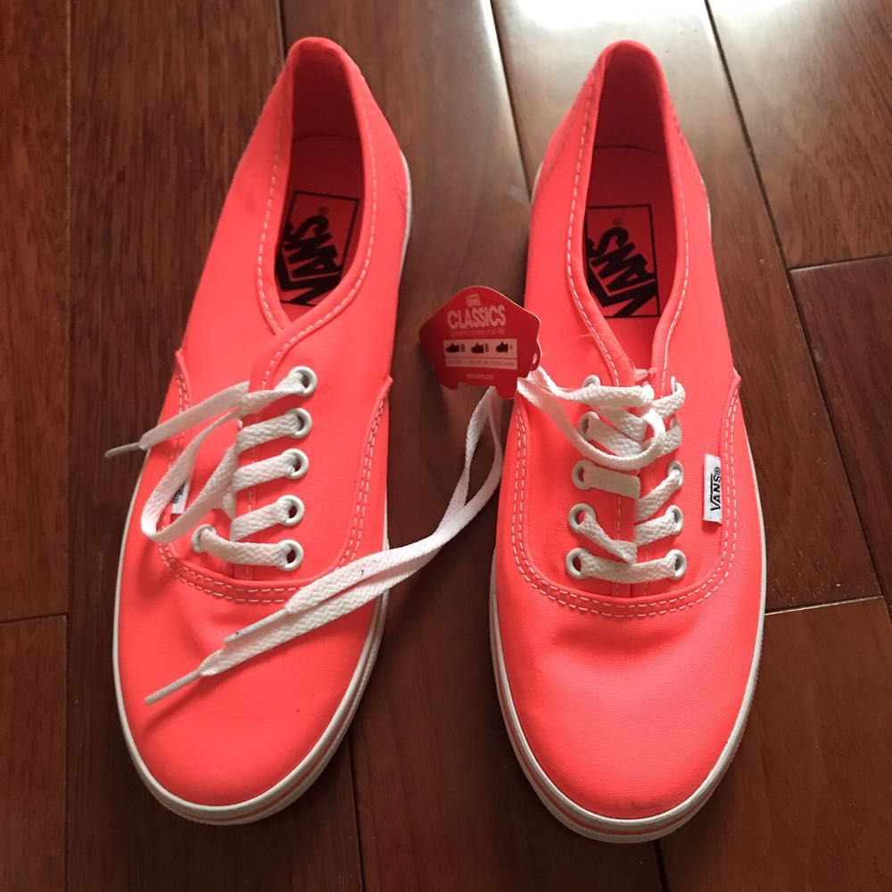 Vans Neon coral sneakers 7 | Curtsy