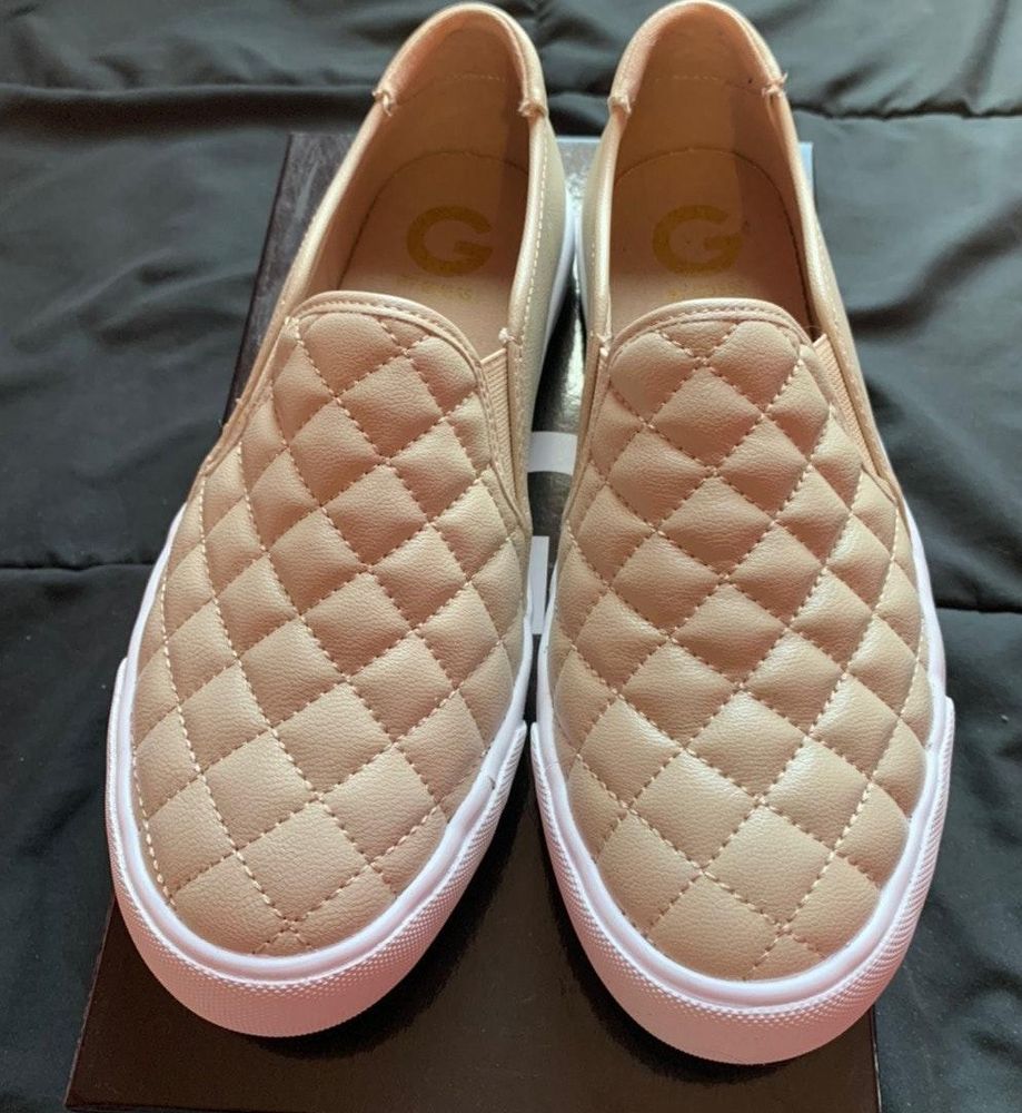 guess black slip on shoes