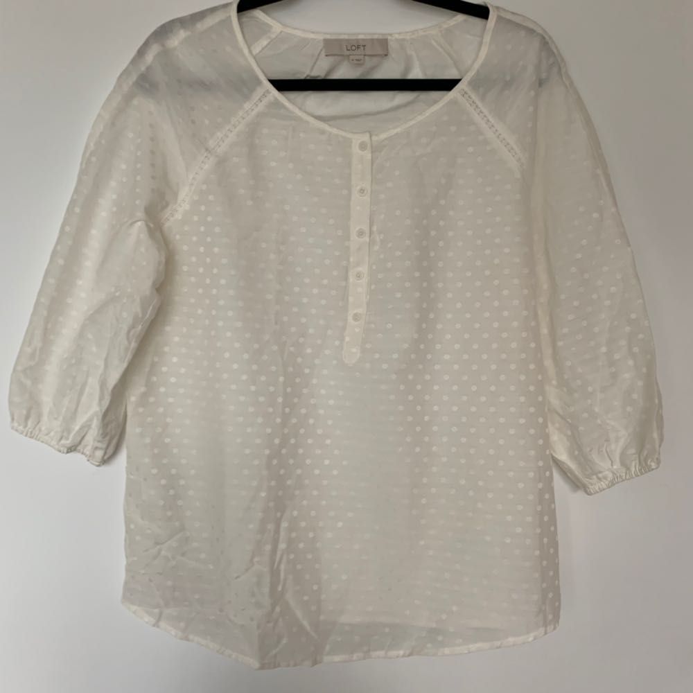 loft polka dot blouse