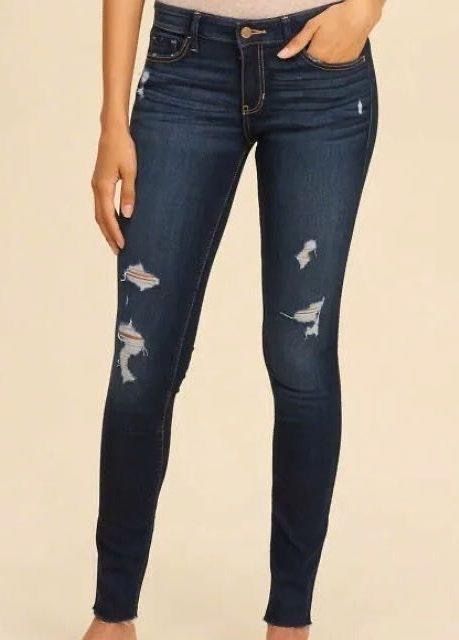 low rise skinny ripped jeans