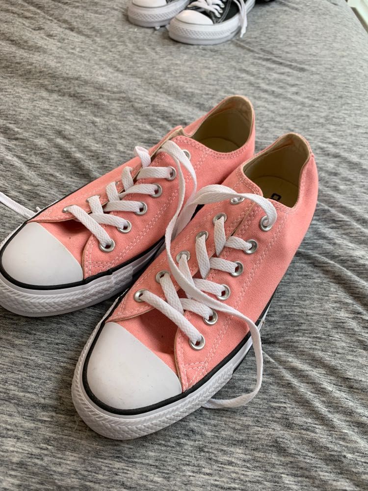 peach colored converse