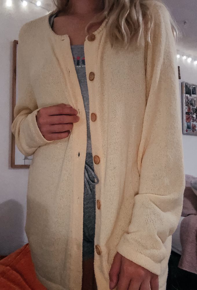 terry cloth cardigan