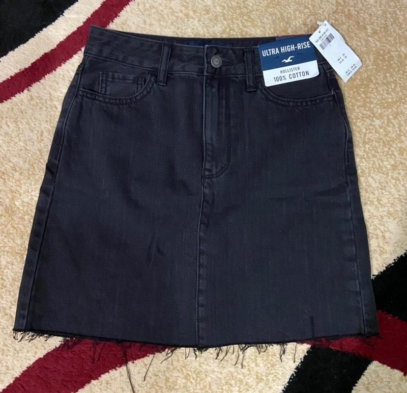 black denim skirt hollister