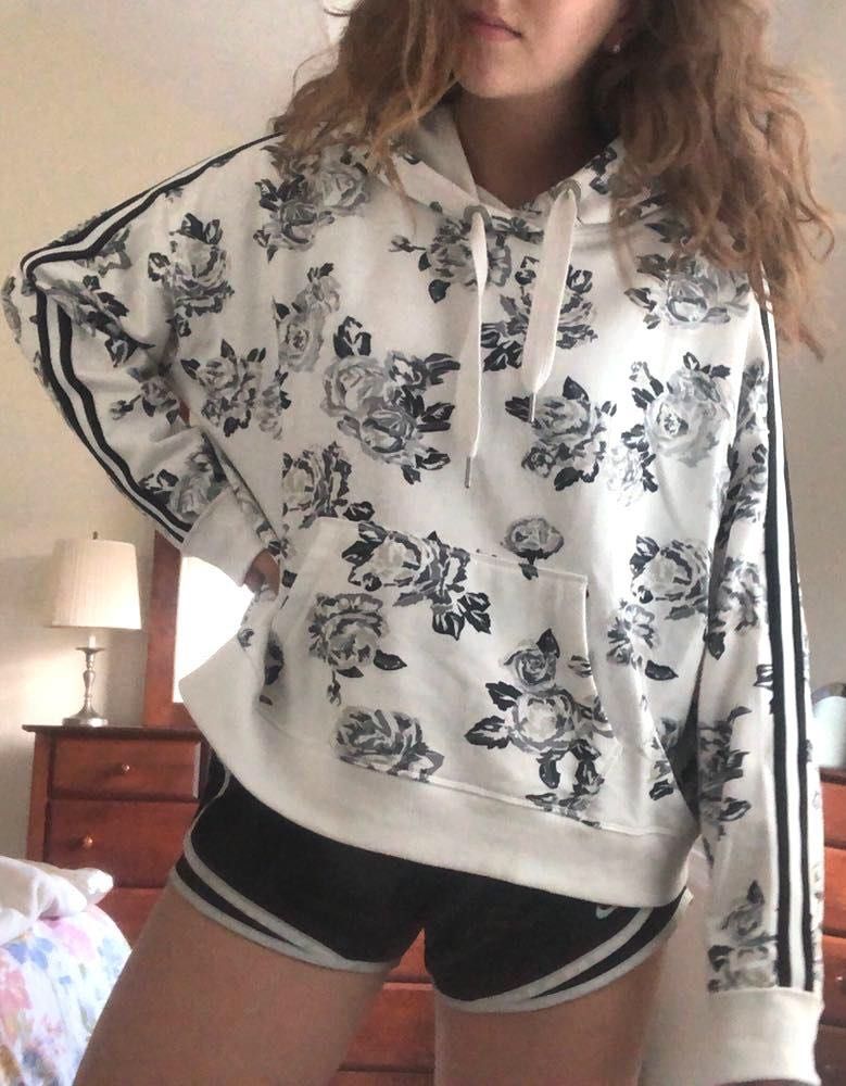 calvin klein floral hoodie