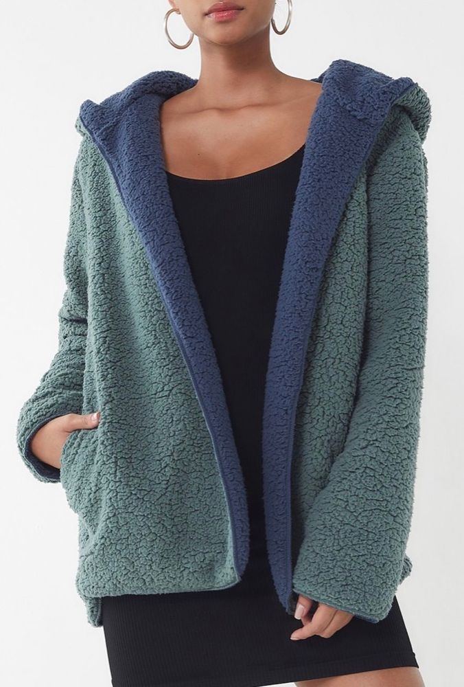 sherpa cardigan urban outfitters
