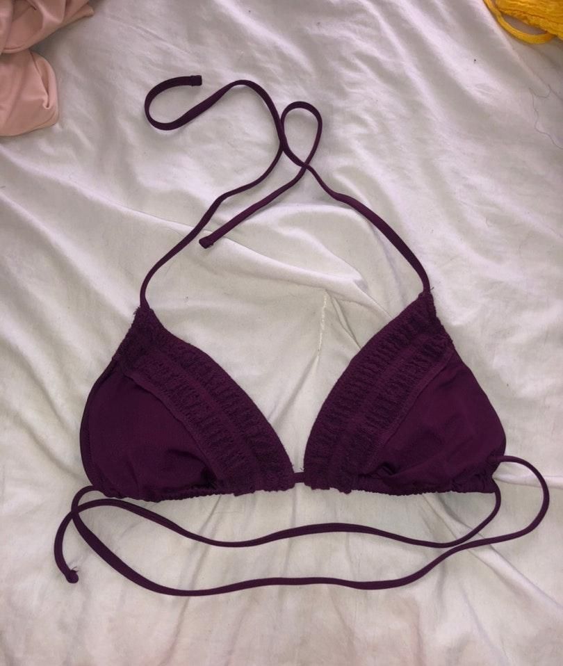 purple swimsuit top