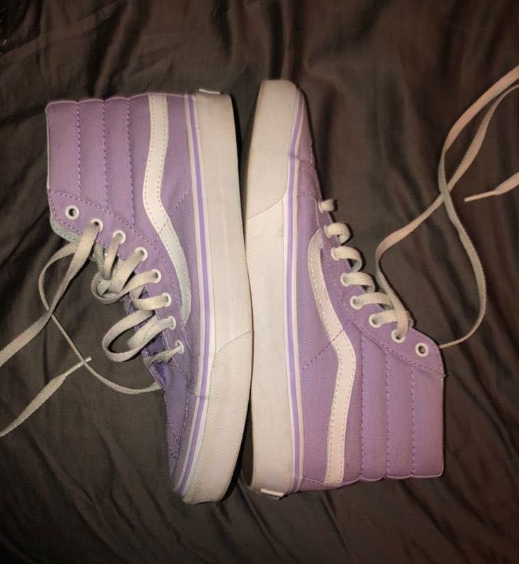 purple high top vans