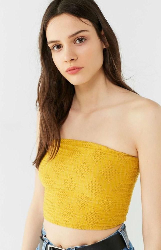 urban outfitters yellow crop top