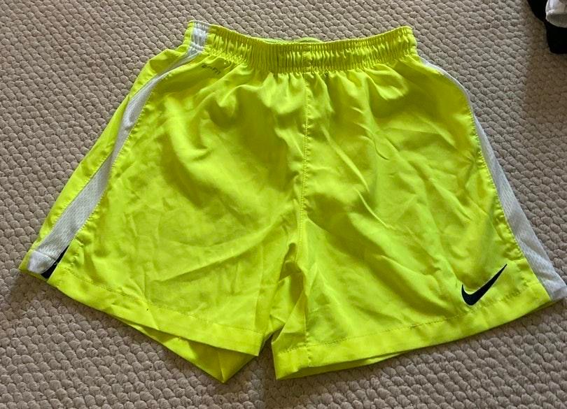 yellow nike soccer shorts