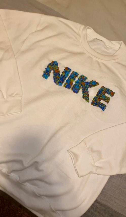 nike floral embroidered sweatpants