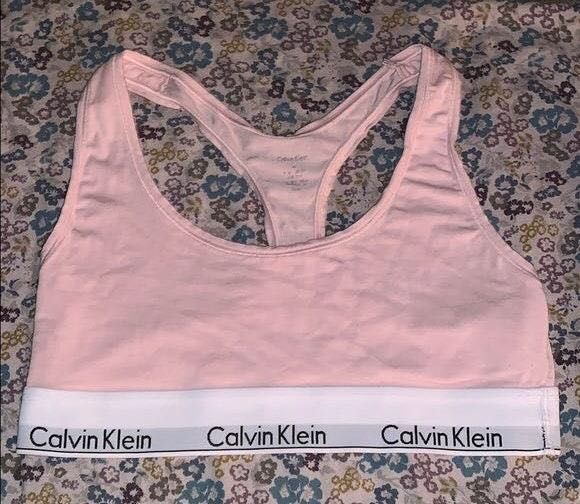 calvin klein pink sports bra