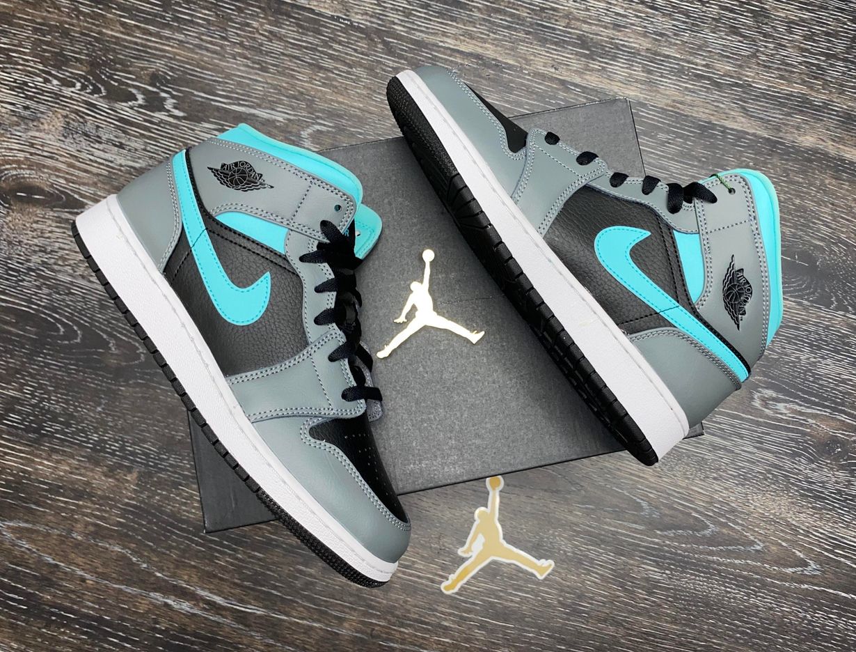 air jordan 1 grey aqua