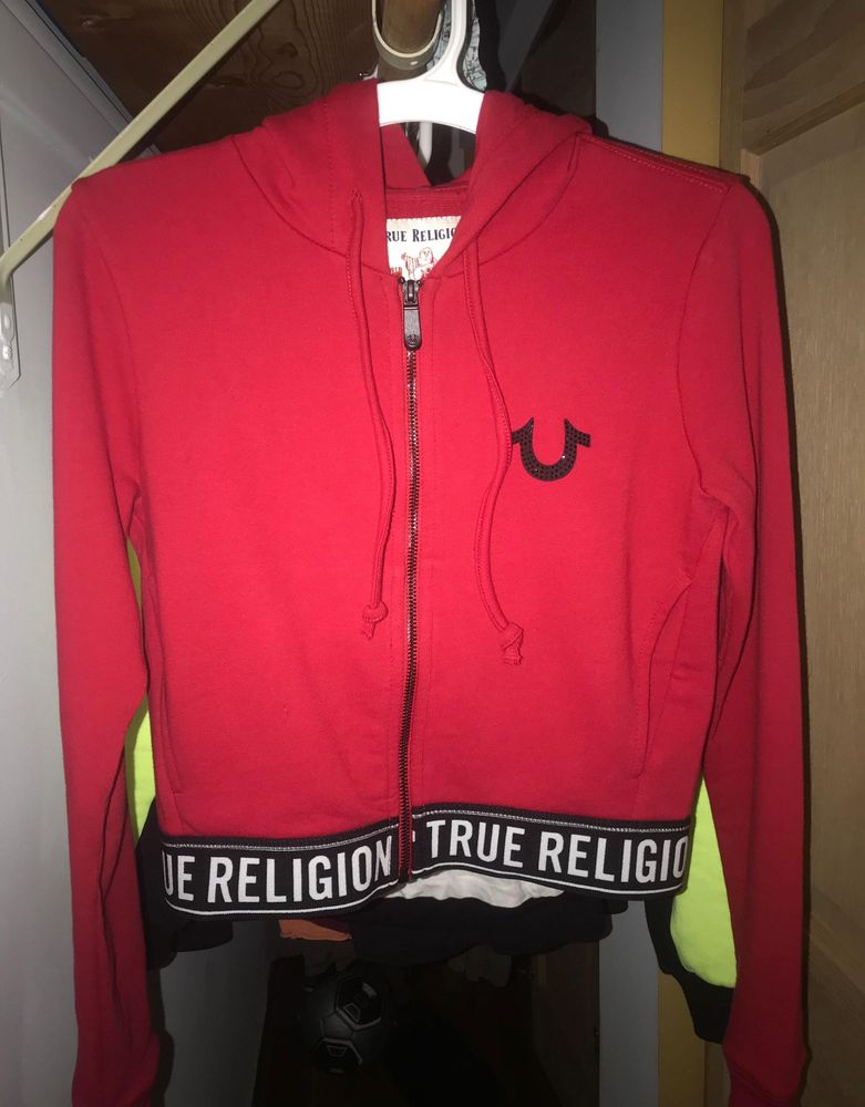 true religion cropped hoodie