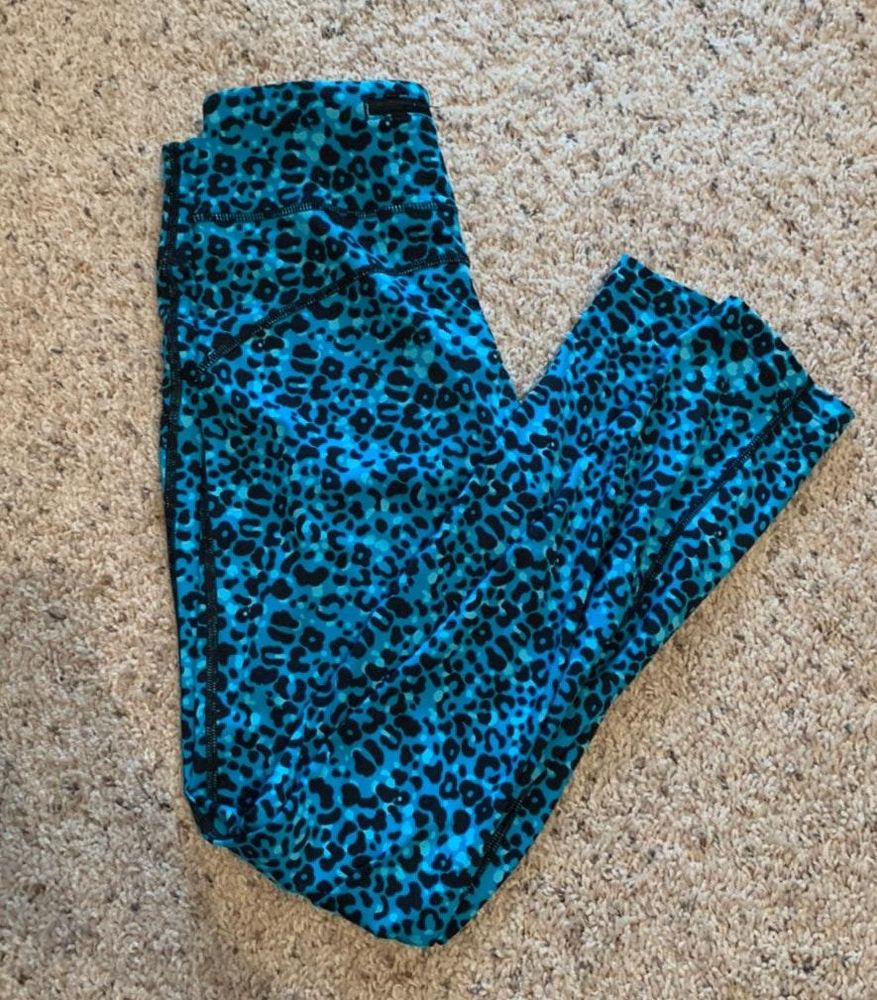 nike blue leopard print leggings