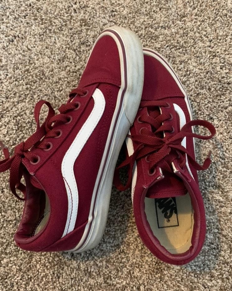 maroon low top vans