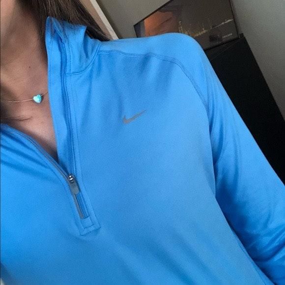 baby blue nike half zip