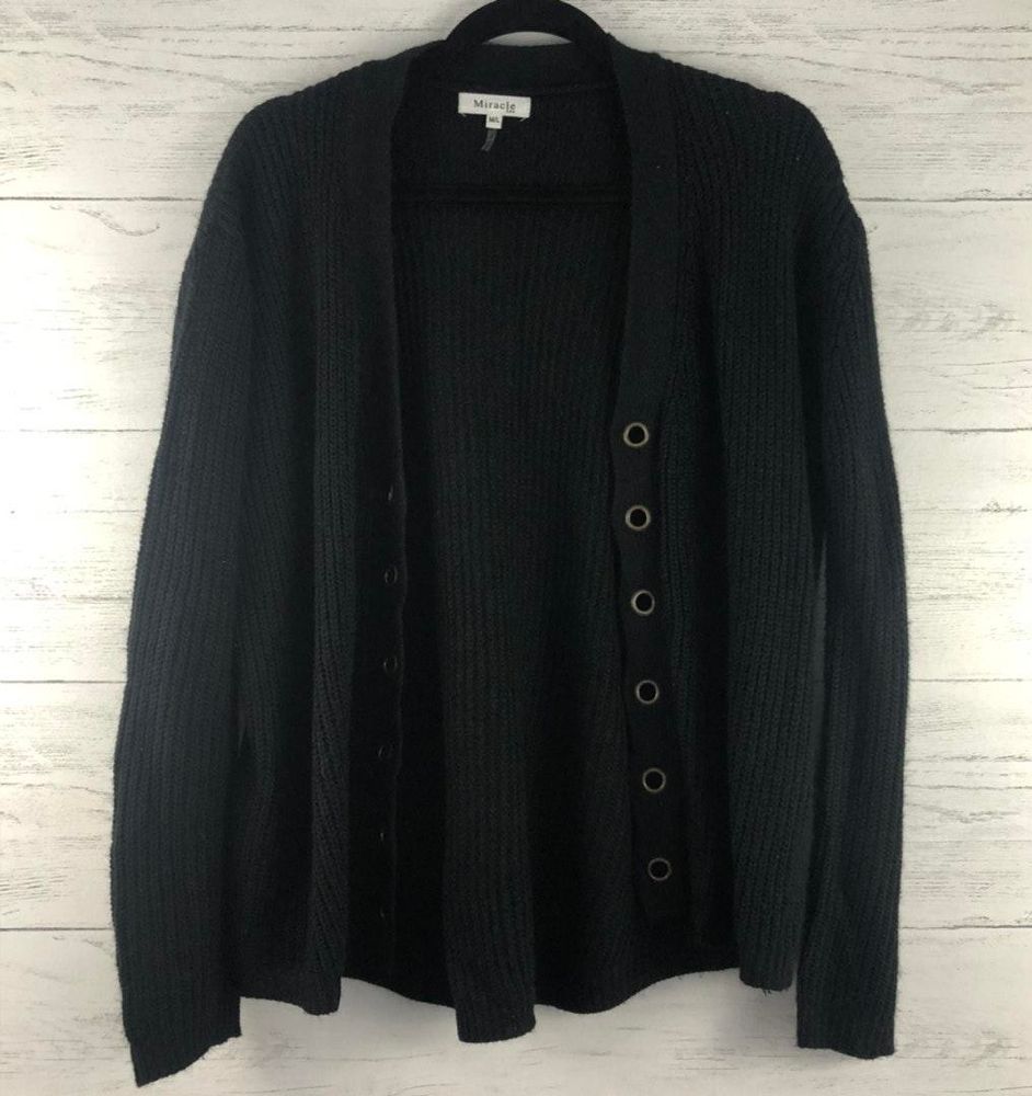 heavy black cardigan