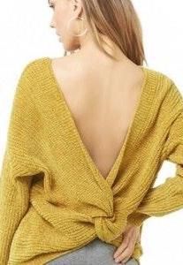 forever 21 twist back sweater