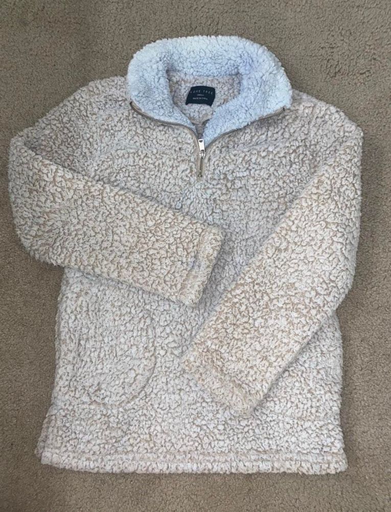 love tree sherpa pullover