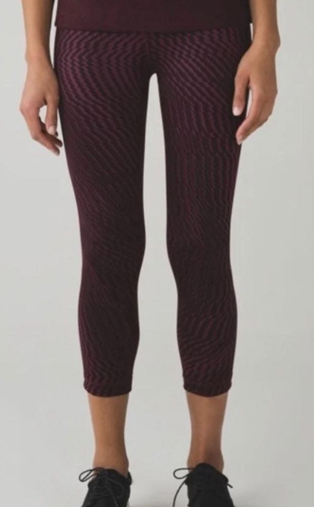 burgundy lululemon leggings