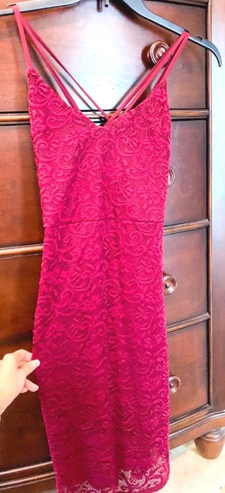 charlotte russe maroon dress
