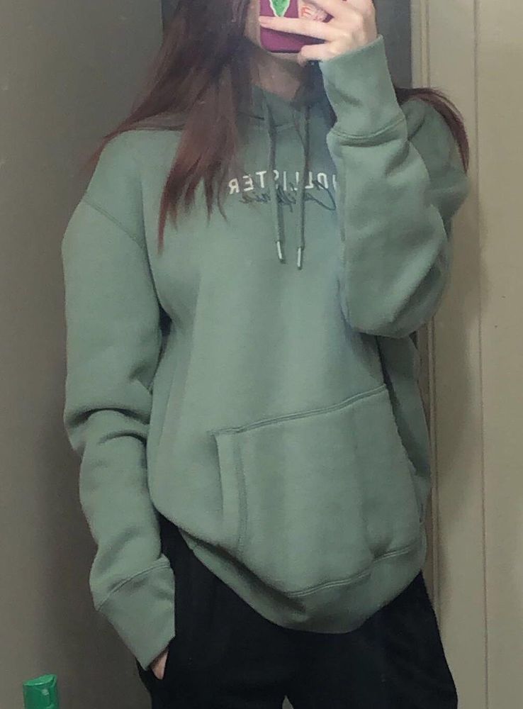 green hollister hoodie