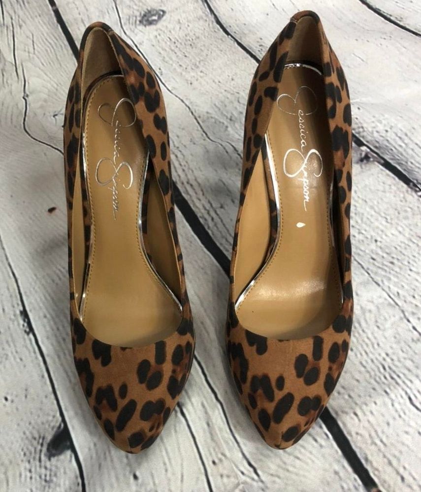 jessica simpson leopard heels