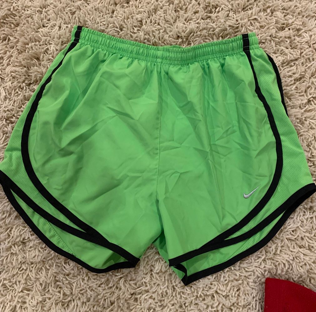 green nike running shorts