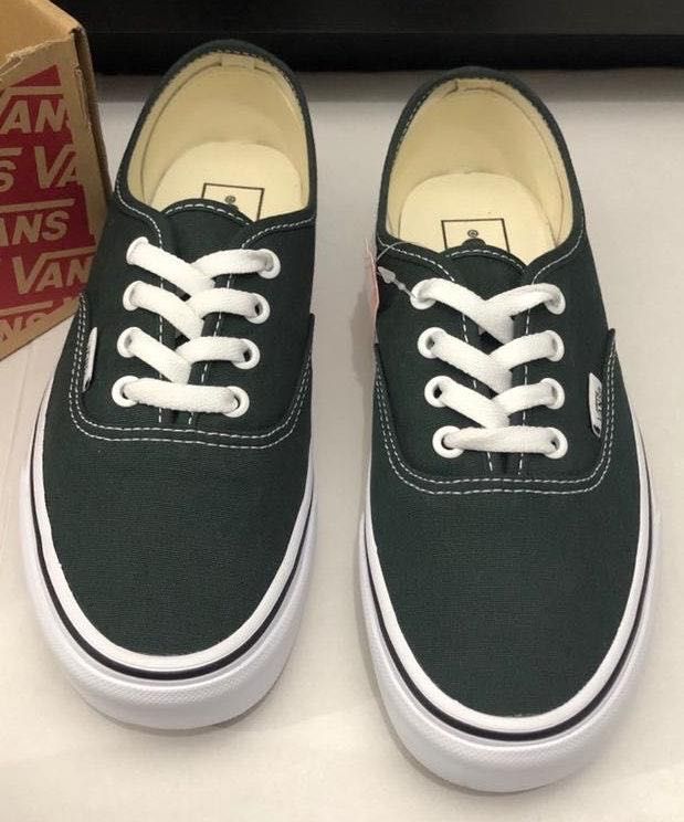 dark green vans authentic