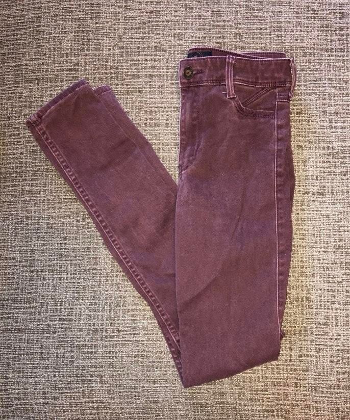 hollister red jeans