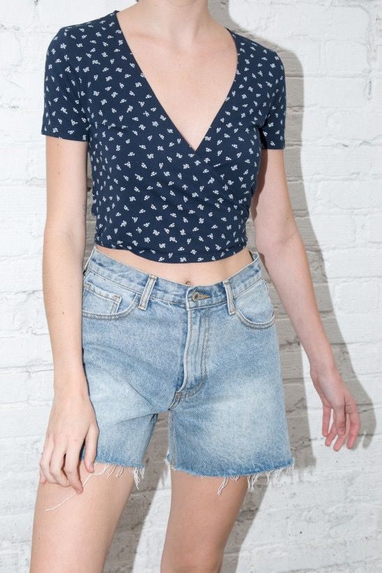 brandy melville polka dot wrap top