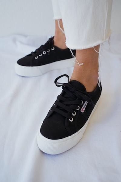 superga black platform shoes