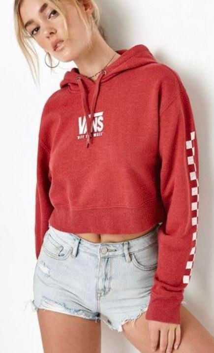 vans cropped sweatshirt