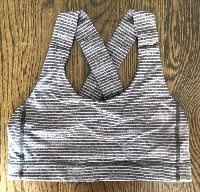 lululemon striped sports bra