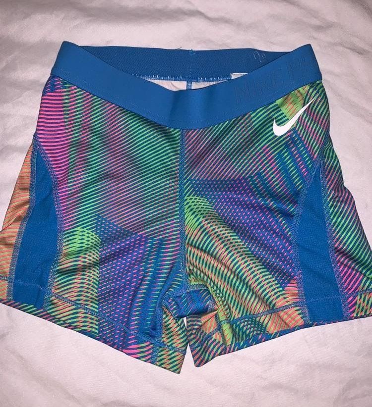 multi colored nike shorts