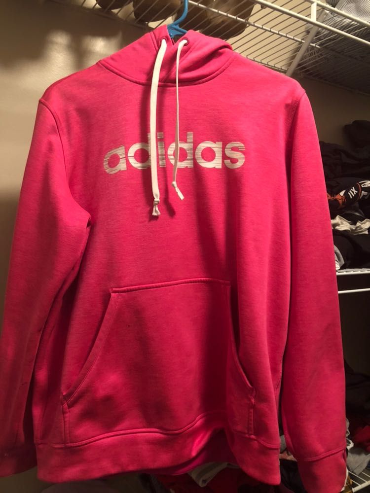 dark pink adidas hoodie