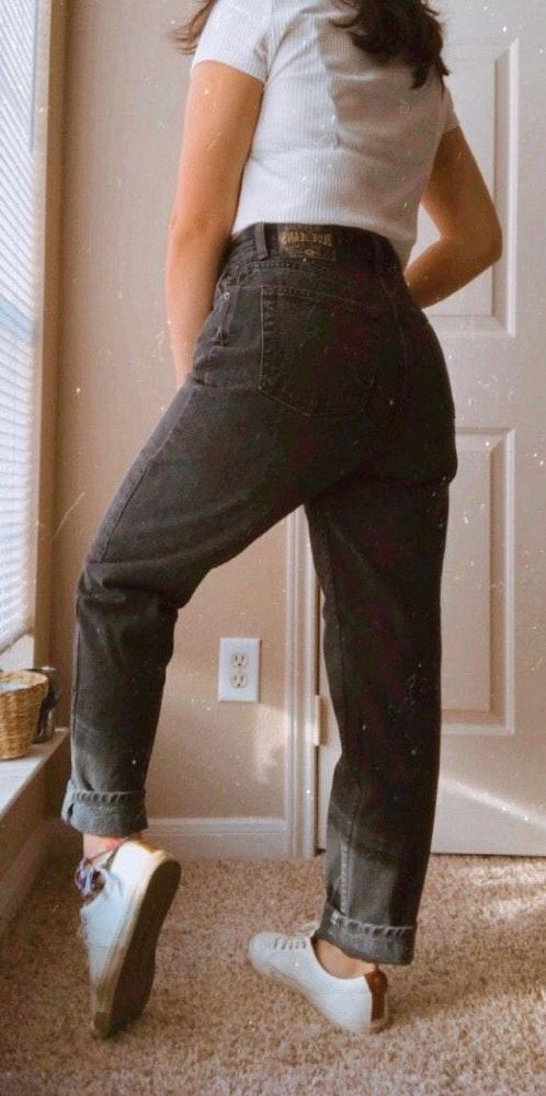 old navy black mom jeans