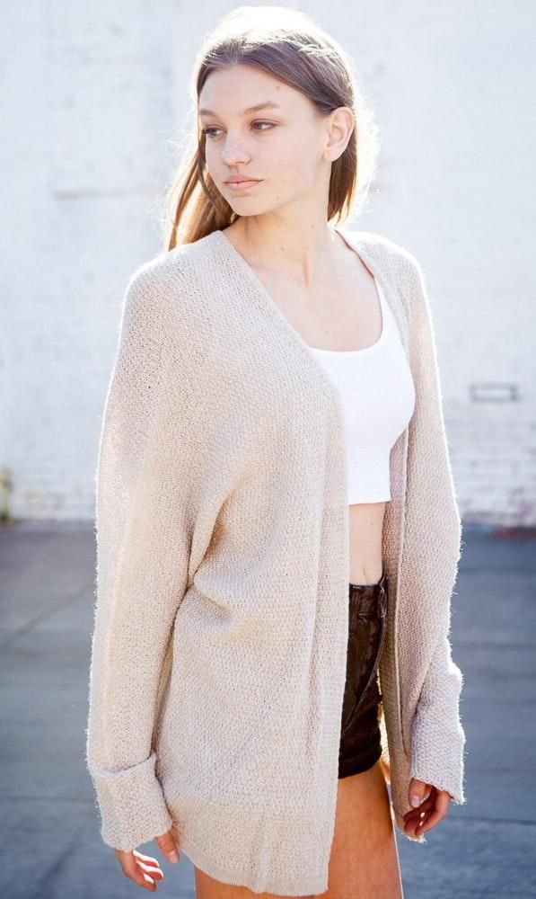 brandy melville cream cardigan