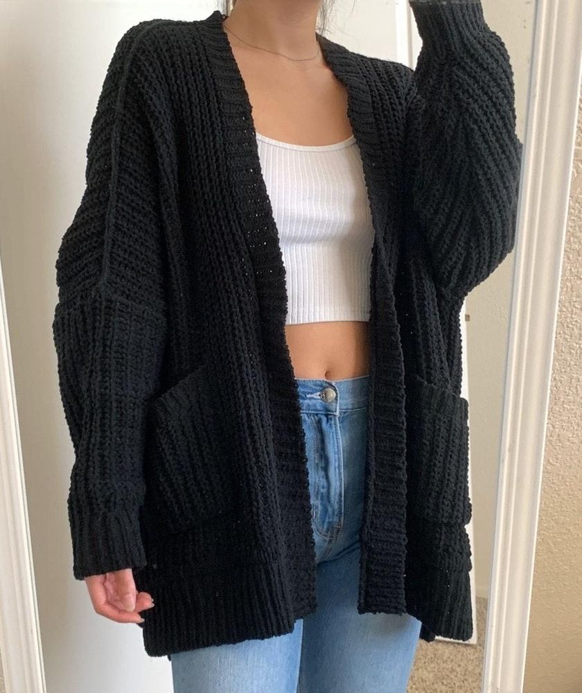 hollister chenille cardigan